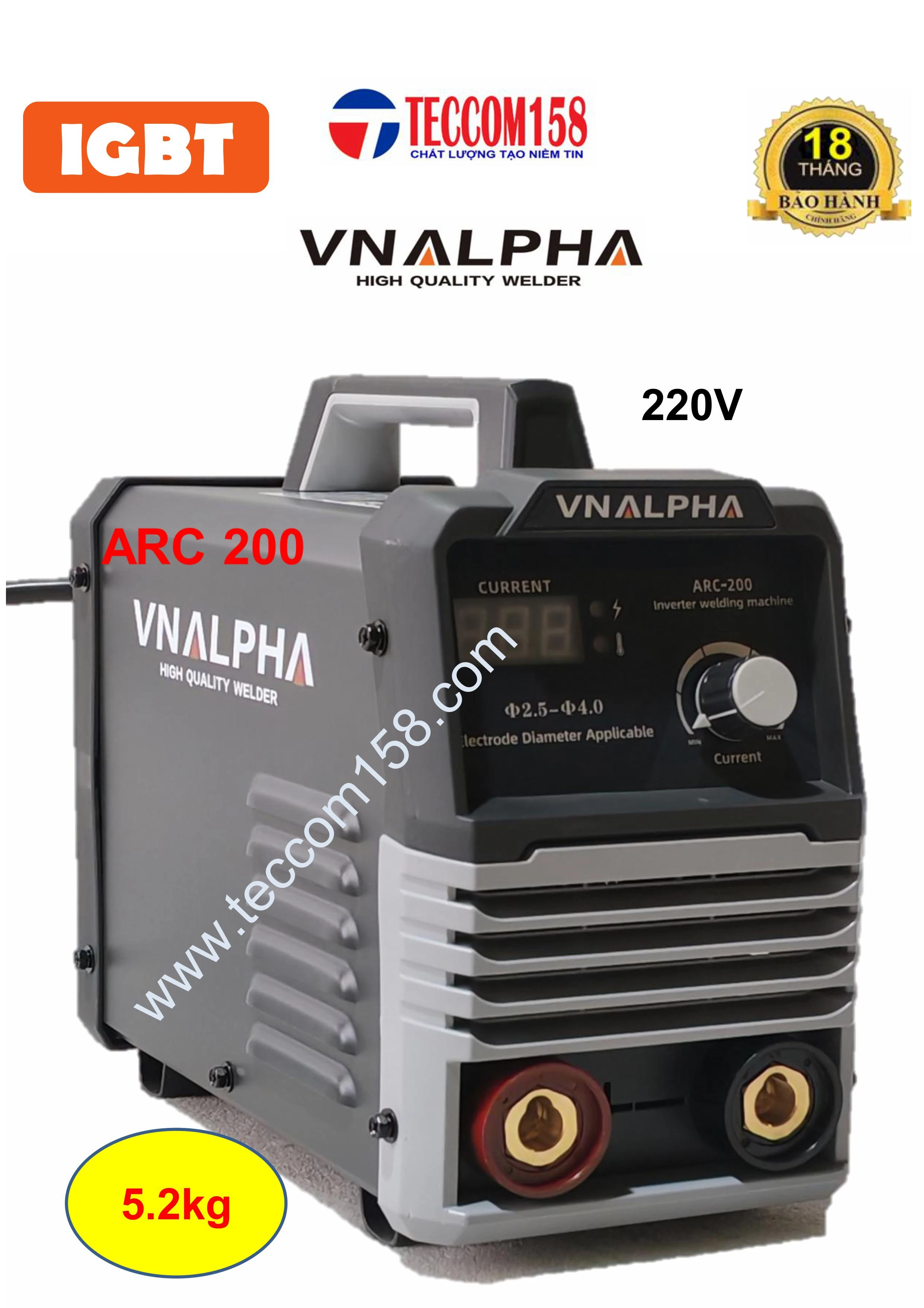 VNALPHA ARC200 CẤU HÌNH 5 BO 4IGBT ĐẦU TIÊN TẠI VN